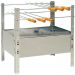 Churrasqueira Portátil de Chão 50x38x50cm  Desmontável com 4 Espetos Aço Galvanizado Carvão
