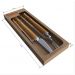 Conjunto Garfo Faca e Pegador  aço inox 430 Qualinox 0559 churrasco carne grelha 