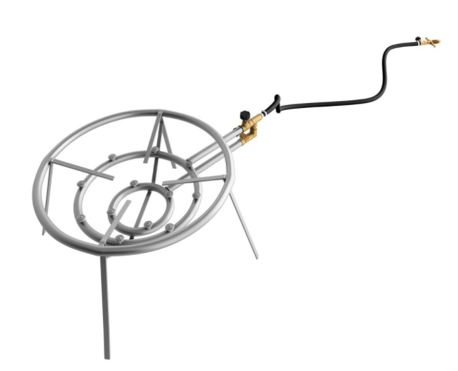 Fogareiro multiuso 12 caulins Alta Pressão 350 mm diâmetro Qualinox 3535 