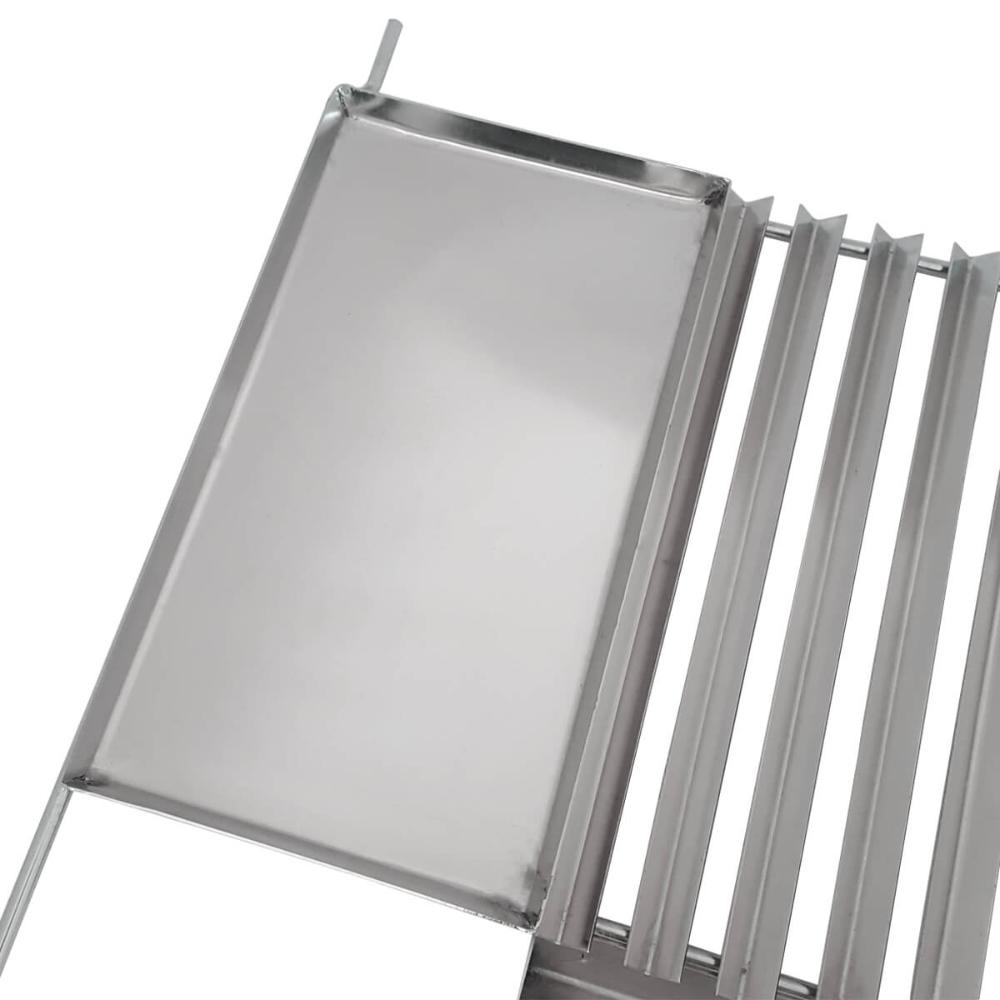 Grelha Inox Para Churrasco Com Coletor de Gordura E Chapa Au