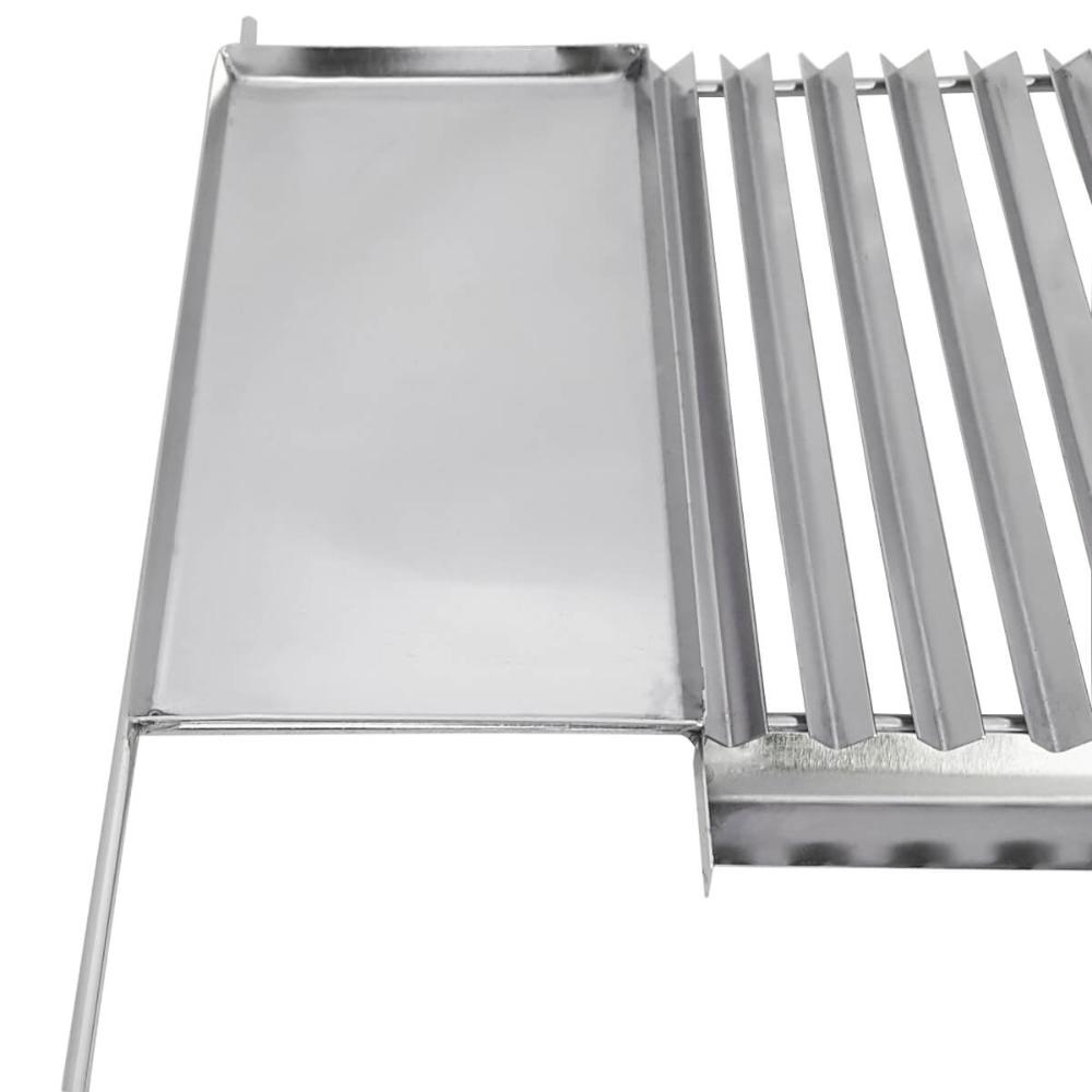 Grelha Inox Para Churrasco Com Coletor de Gordura E Chapa Au
