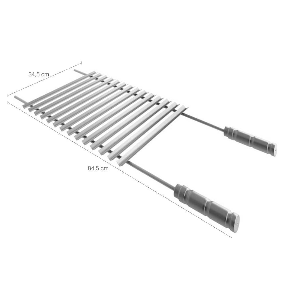 Grelha de Parrilla Argentina para Churrasqueira Inox 34,5cm