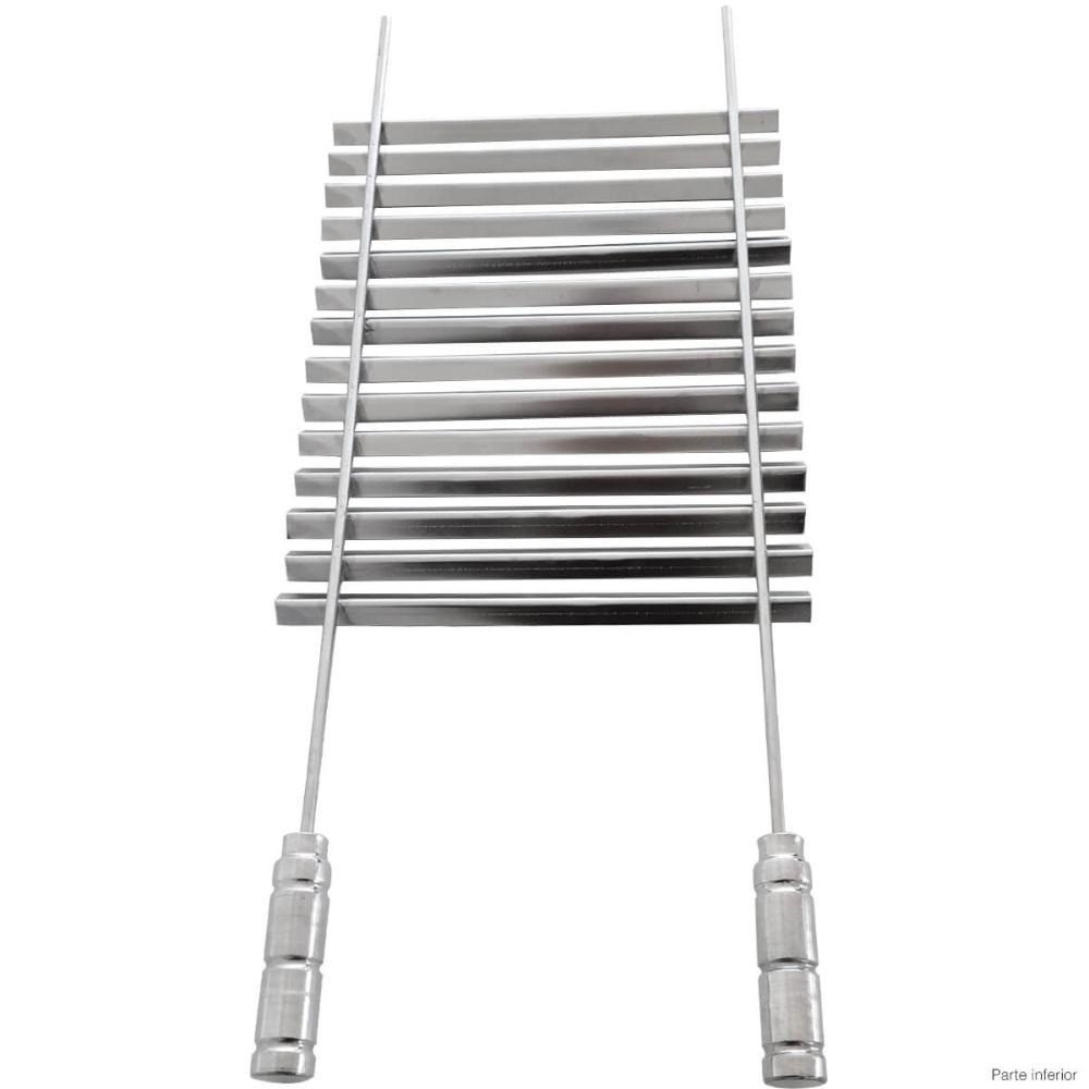 Grelha de Parrilla Argentina para Churrasqueira Inox 34,5cm