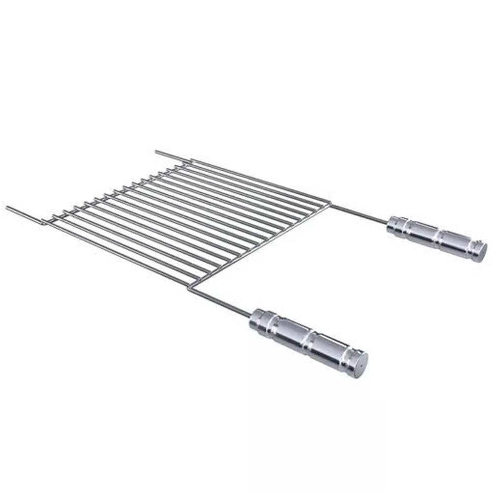 Grelha para Churrasqueira 70x40cm Uruguaia Aço Inox 304 Barr