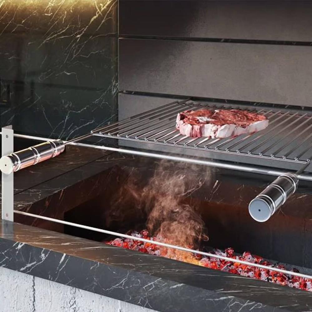 Grelha para Churrasqueira Aço Inox 304 80x50cm Uruguaia Barr