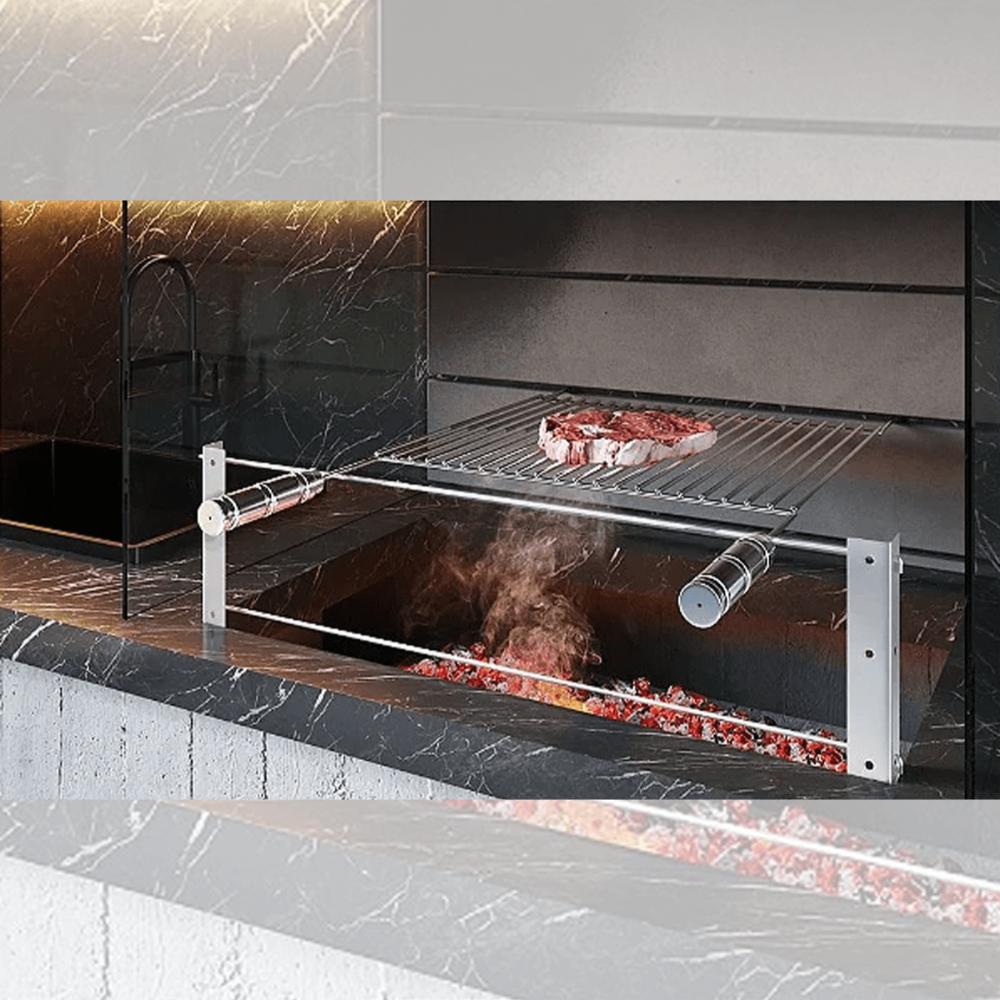 Grelha para Churrasqueira Aço Inox 304 80x50cm Uruguaia Barr