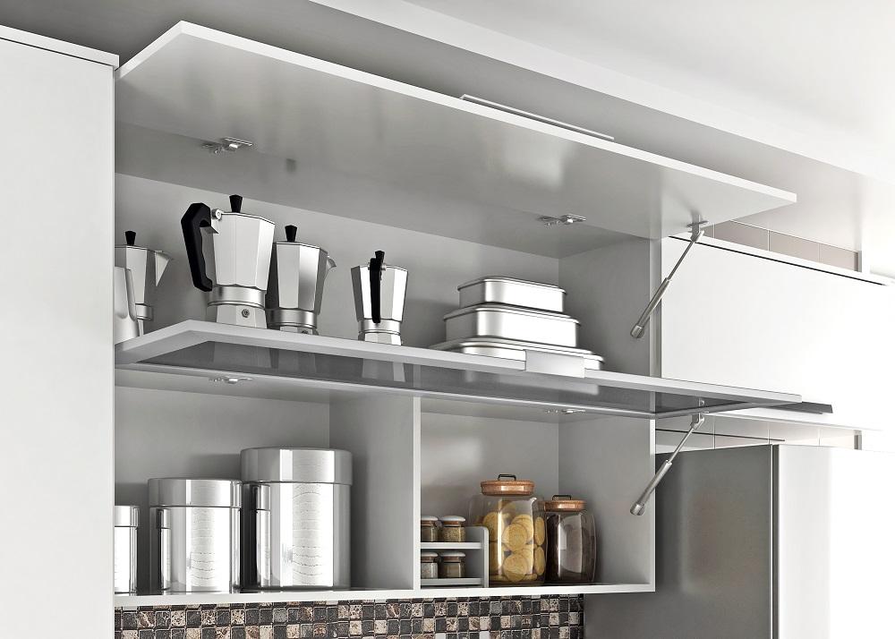 Armário Cozinha Girassol 7 Portas 2gav Pés Reguláveis  Branco
