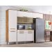 Armário Cozinha Girassol 7 Portas 2gav Pés Reguláveis  Castanho/off White