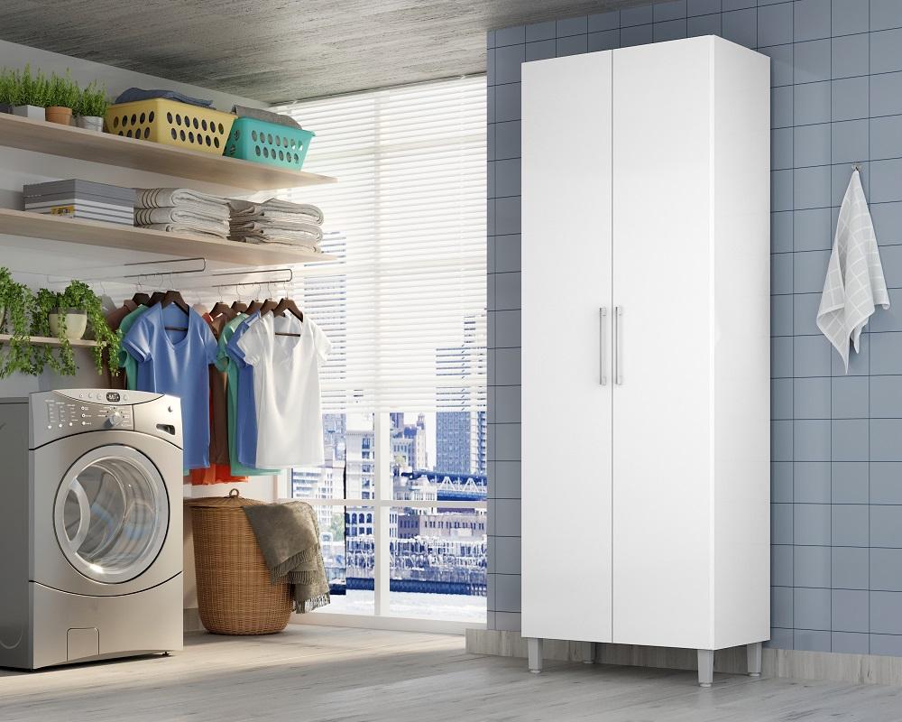 Armario Lavanderia Melissa 2 Pts 2,24m  Branco