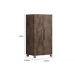 Armario Lavanderia Michele 2 Pts 1,10m Com Rodinhas  Chocolate