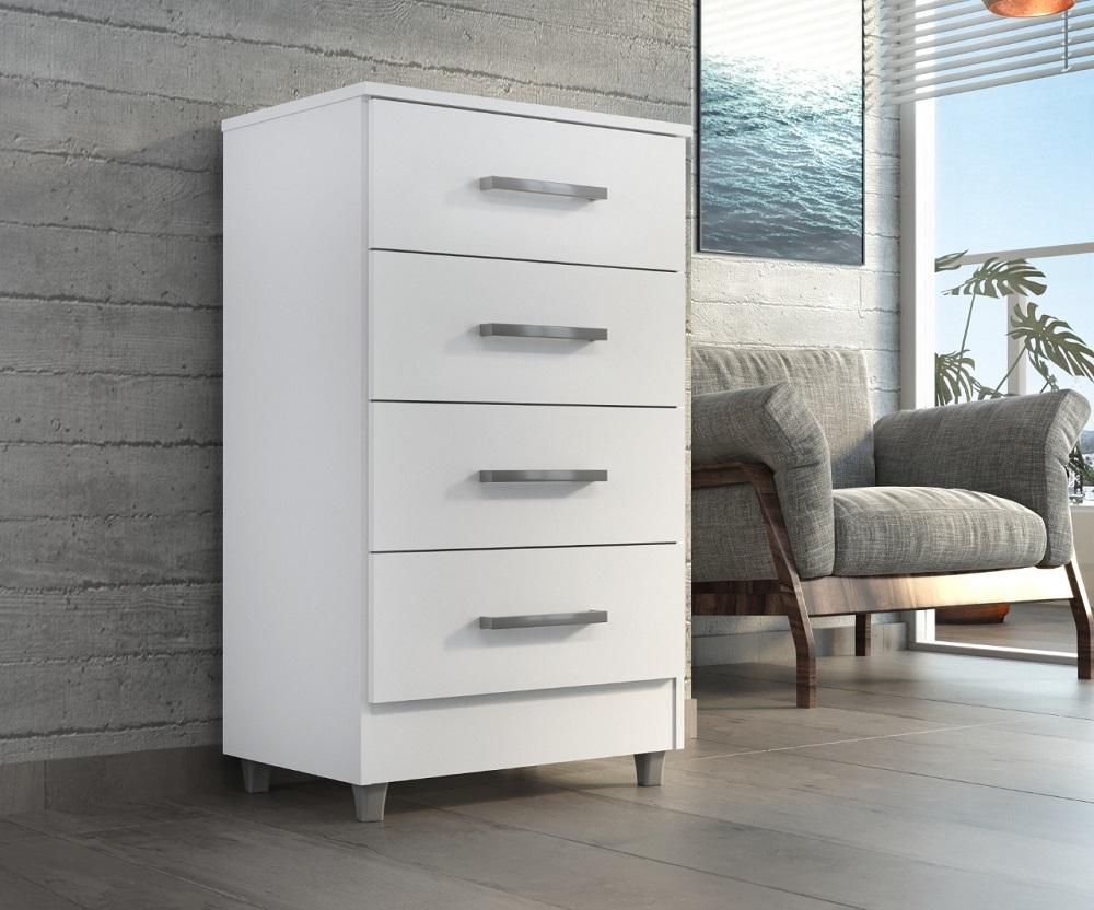 Comoda Flavia 4gav  Branco