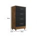 Comoda Flavia 4gav  Castanho/onix