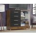 Comoda Gisele 4 Gavs 2 Portas  Castanho/onix