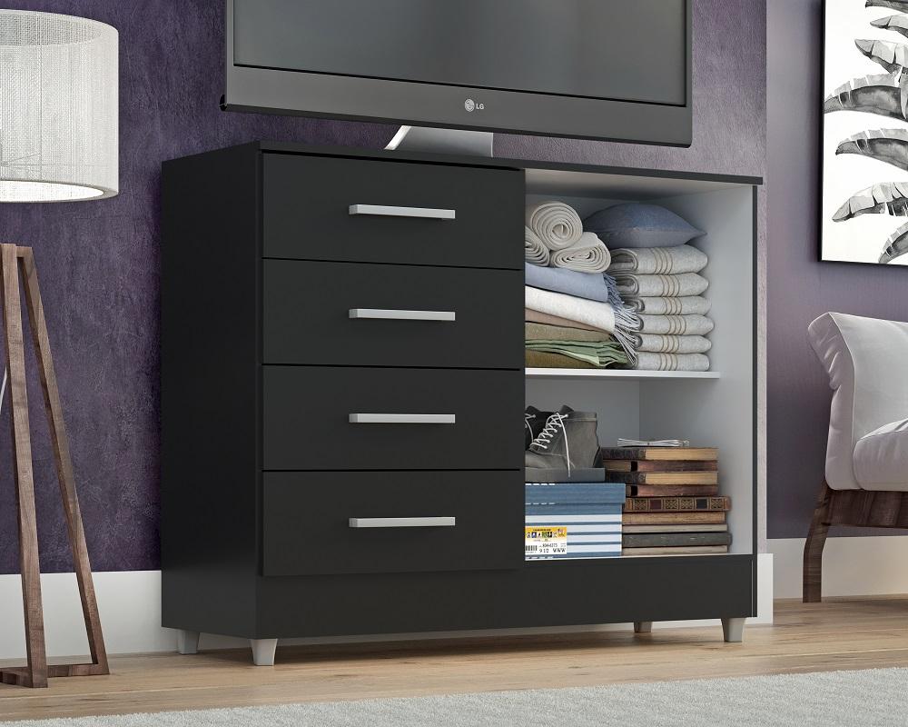 Comoda Gisele 4 Gavs 2 Portas  Onix