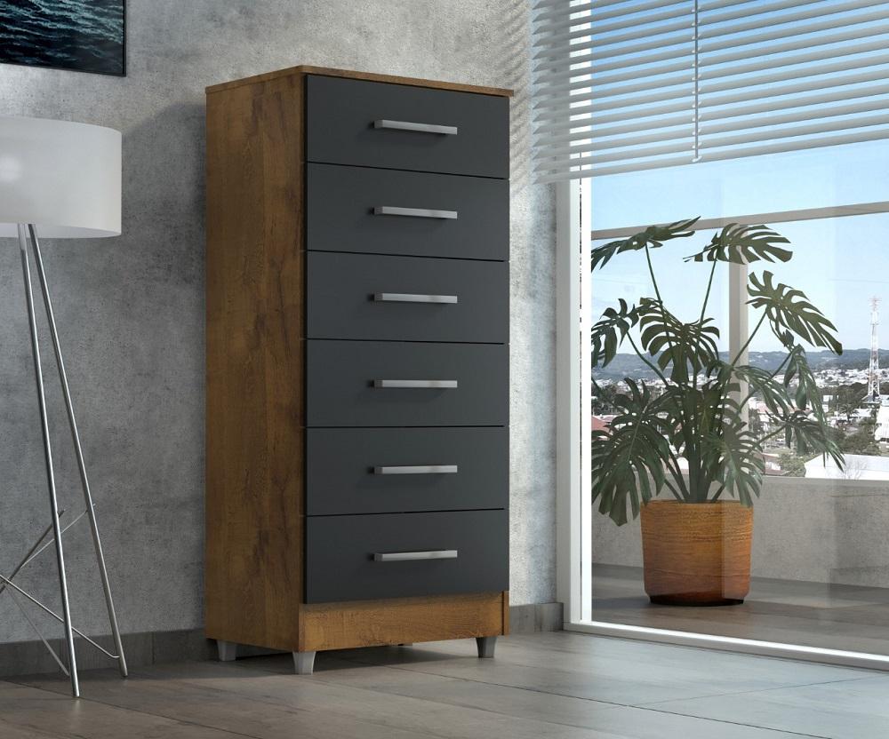 Comoda Helena 6 Gav  Castanho/onix