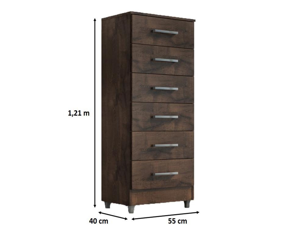 Comoda Helena 6 Gav  Chocolate
