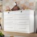 Comoda Infantil Monza 8 Gav  Com Chave  Branco