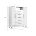 Comoda Isabele 5 Gav 2 Portas  Branco