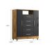 Comoda Isabele 5 Gav 2 Portas  Castanho/onix