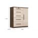 Comoda Livia 5.gav. 1 Porta  Chocolate/off White