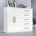 Comoda Madagascar 5 Gav 2 Portas C/ Cabideiro  Branco