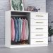 Comoda Madagascar 5 Gav 2 Portas C/ Cabideiro  Branco