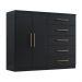 Comoda Madagascar 5 Gav 2 Portas C/ Cabideiro  Onix