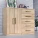 Comoda Madagascar 5 Gav 2 Portas C/ Cabideiro  Teka Madrid