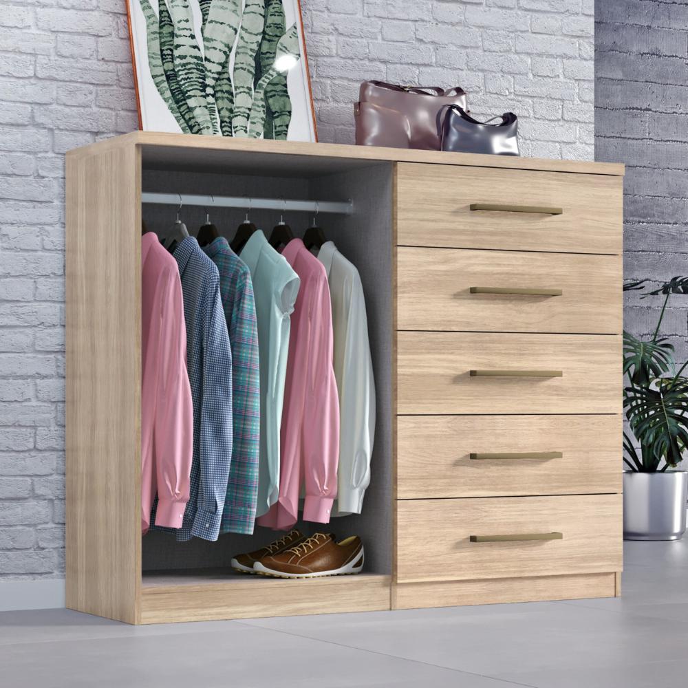 Comoda Madagascar 5 Gav 2 Portas C/ Cabideiro  Teka Madrid