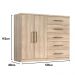 Comoda Madagascar 5 Gav 2 Portas C/ Cabideiro  Teka Madrid