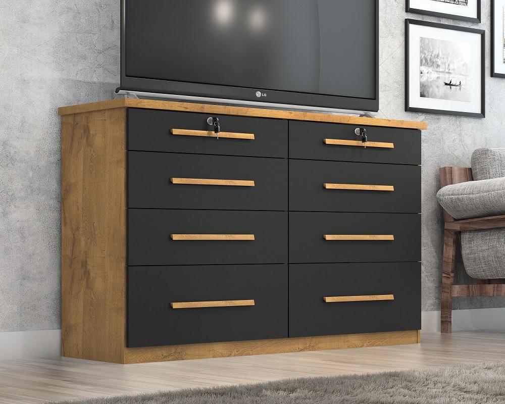 Comoda Monza 8 Gav  Castanho/onix