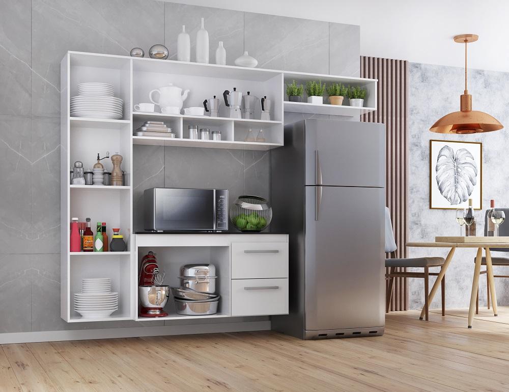 Cozinha Compacta Lua 4 Portas 2gav  Branco