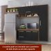 Cozinha Compacta Lua 4 Portas 2gav  Castanho/onix