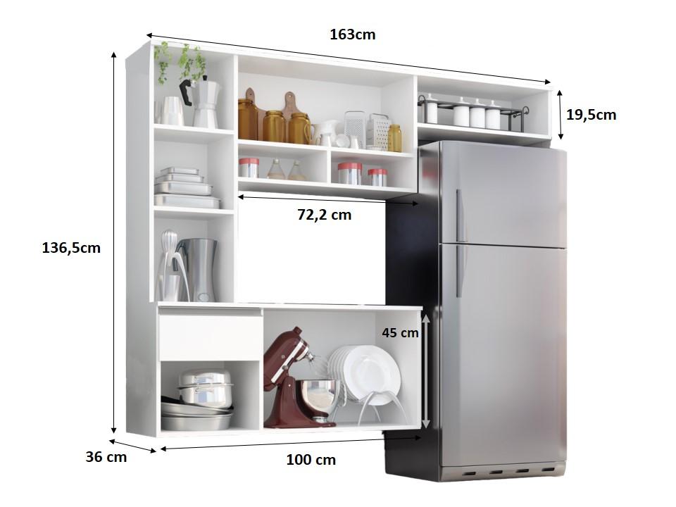 Cozinha Compacta Sol 5 Portas 1 Gav  Branco