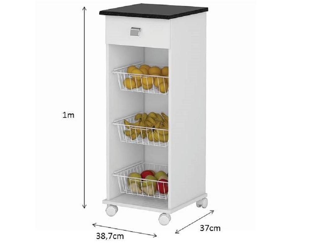 Fruteira Talita  1 Gav.  Branco Tampo Pto