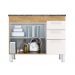 Gabinete De Pia Gemeos 1,00m  Castanho/off White