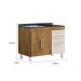 Gabinete De Pia Gemeos 1,00m  Castanho/off White