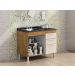 Gabinete De Pia Gemeos 1,00m  Castanho/off White