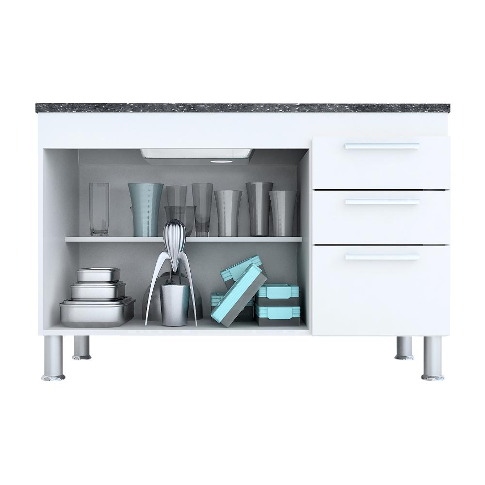 Gabinete De Pia Gemeos 1,20m  Branco
