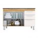 Gabinete De Pia Gemeos 1,20m  Castanho/off White