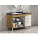 Gabinete De Pia Gemeos 1,20m  Castanho/off White