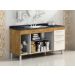 Gabinete De Pia Gemeos 1,50m  Castanho/off White