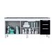 Gabinete De Pia Gemeos 1,80m  Branco/preto
