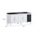 Gabinete De Pia Gemeos 1,80m  Branco/preto