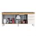 Gabinete De Pia Gemeos 1,80m  Castanho/off White