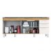 Gabinete De Pia Gemeos 2,00m  Castanho/off White