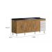 Gabinete De Pia Gemeos 2,00m  Castanho/off White