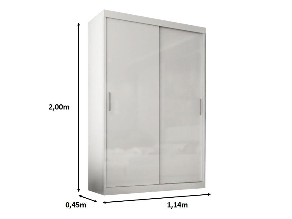 Guarda Roupa  Roma 2 Portas Corre 2gav  Branco