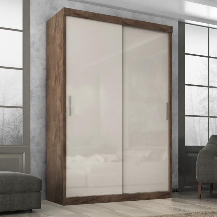 Guarda Roupa  Roma 2 Portas Corre 2gav  Chocolate/off White