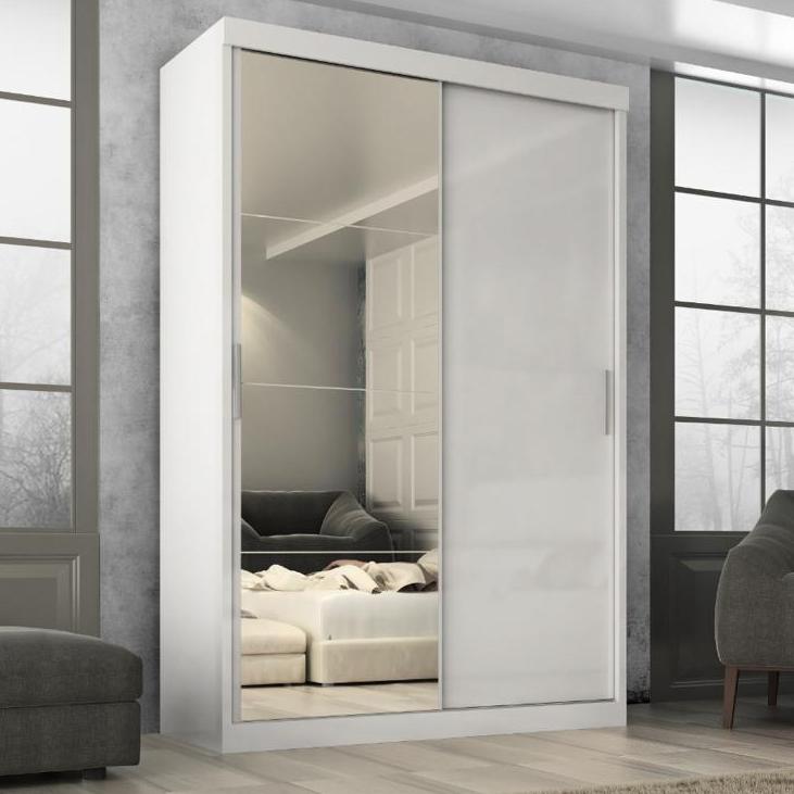 Guarda Roupa  Roma 2 Portas Corre 2gav C/ Esp  Branco